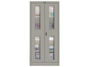Hallowell 425S18SVA HG 400 Series Stationary SV Storage Cabinet 48W in. x 18D in. x 72H in. 725 Hallowell Gray Single Tier Double Safety View Door 1 Wide