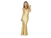RomaCostume Vol.25 3154 Gold L Sequin Gown with Cutout Front and Open Back Gold Large