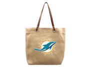 Littlearth Productions 351111 DOLP Burlap Market Tote Miami Dolphins