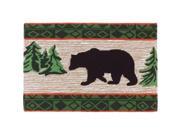 Homefires Rugs PY JVP012 Bear In Pine Forest Area Rug 22 x 34 in.
