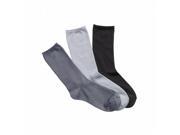 Grey Assorted Womens ComfortSoft Crew Socks 3 Pack Size 9 11