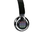 QFX H252BLK Black Bluetooth Headphones With Disco Lights FM