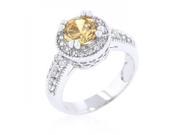 Icon Bijoux R08226R C72 10 Champagne Halo Engagement Ring Size 10