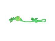 NorthLight Neon Green Ropie with Knotted Tennis Ball Handle Durable Puppy Dog Chew Toy