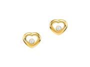 Fine Jewelry Vault UBERBK15Y18D Bezel Set Diamond Floating Earrings in 18K Yellow Gold 0.20 Carat