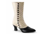 Pleaser Day Night FS2020_BS_PC 5 1.5 in. Dual Platform Floral Cut Out Front Lace Up Knee Boot Black Size 5