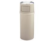 Ash trash Classic Container W doors Round 25 Gal Beige