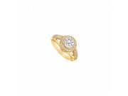 Fine Jewelry Vault UBJ6969Y14CZ CZ Engagement Ring 14K Yellow Gold 1.50 CT CZs