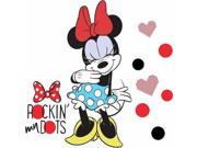 Disney RMK3258GM Minnie Rocks The Dots Peel Stick Giant Wall Decals Multi Color