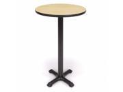OFM XTC24RD OAK 24 in. Round X Style Base Cafe Table Oak