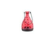 NorthLight 6.25 in. Frosted Red Hearts Glass Bottle Tea Light Candle Lantern