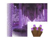 NorthLight 2 x 8 ft. Purple LED Net Style Tree Trunk Wrap Christmas Lights Brown Wire