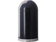 Witt Industries 12DTBK 12 Gallon Dome Top Receptacle With Push Doors Black