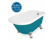 American Bath Factory T040A SN L P DM 7 Champagne Jester 54 in. Splash Of Color Acrastone Tub Drain Satin Nickel Metal Finish Small