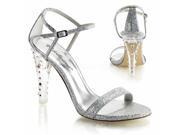 Fabulicious CTAIL508_C_SCH 14 1 in. Platform Ankle Strap Sandal White Clear Size 14