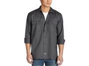 Dickies 574CH S Mens Long Sleeve Twill Work Shirt Charcoal Small