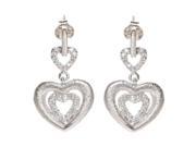 Dlux Jewels Sterling Silver Heart Earrings