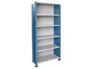 Hallowell H7721 2410PB Hallowell H Post High Capacity Shelving 48 in. W x 24 in. D x 123 in. H 707 Marine Blue Posts and Sides