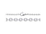 Doma Jewellery SSSSN06024 Stainless Steel Necklace Cable Style 2.2 mm. Length 18 1 24 in.