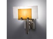 WPT Design Dessy1 AM FLWH Incadescent Wall Sconce Flat Back White Front Amber