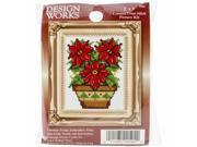 Poinsettias Ornament Counted Cross Stitch Kit 2 X3