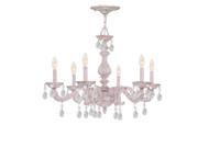 Crystorama Lighting 5036 AW CL SAQ Sutton Collection Chandelier Antique White