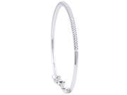 Doma Jewellery SSBAZ034 Sterling Silver Bangle With CZ 6 g.