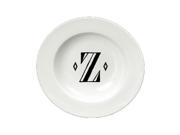 Carolines Treasures CJ1058 Z SBW 825 Letter Z Initial Monogram Retro Round Ceramic White Soup Bowl
