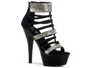 Pleaser KISS294_BNB_M 11 1.75 in. Platform Strappy Cage Sandal Black Size 11