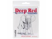 Deep Red Stamps 4X500109 Cling Stamp African Elephant