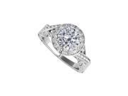 Fine Jewelry Vault UBNR50343AGCZ Lovely Gift CZ Twisted Shank Ring in Sterling Silver
