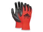 Crews 9669TRM Touch Screen Nylon Polyurethane Gloves Black Red Medium