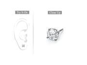 FineJewelryVault UBMER18WH4RD050D 101 Mens 18K White Gold Round Diamond Stud Earring 0.50 CT. TW.
