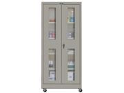 Hallowell 425S24EVM HG 400 Series Mobile Ventilated Storage Cabinet 48W in. x 24D in. x 72H in. 725 Hallowell Gray Single Tier Double Ventilated Door 1 Wid