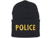 Fox Outdoor 71 305 Police Embroidered Watch Cap Black Gold