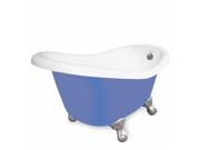 American Bath Factory T010A SN P Ascot 60 in. Splash Of Color Acrastone Tub Drain Satin Nickel Metal Finish Small
