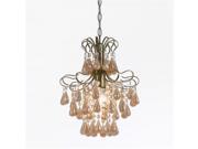 Elements 8692 1H Tiffany Mini Chandelier In Soft Gold