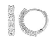 Doma Jewellery MAS01017 Sterling Silver Hoop Earrings with CZ