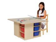 Wood Designs 85003AP Cubby Table With 12 Assorted Pastel Trays