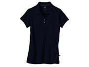 Dickies FS023DN S Womens Solid Pique Short Sleeve Polo Shirt Dark Navy Slim Fit