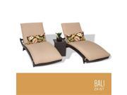 TKC Bali Chaise Lounges Outdoor Wicker Patio Furniture Set of 2