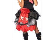 Leg Avenue 2620 Pin On Pirate Bustle With Skull Crossbones Bow Back One Size Black Red