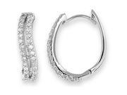 Doma Jewellery SSEKZ151 Sterling Silver Huggy Earrings With CZ 4 g.