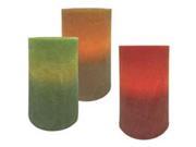 Holidaybasix Candle Pillar Fabric 3In1 6In E03395