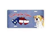 Carolines Treasures SC9955LP Woof If You Love America English Bulldog License Plate