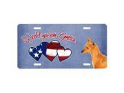 Carolines Treasures SS4978LP Woof If You Love America Min Pin License Plate