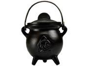 Azure Green ICBR86C 3 in. Triquetra Cauldron with lid