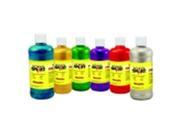 School Smart Non Toxic Washable Tempera Paint 1 Pint Set 6