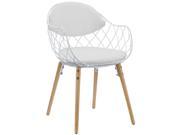 East End Imports EEI 1465 WHI WHI Basket Dining Metal Armchair White White