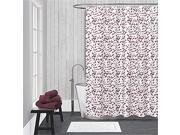 Lamont LBSC82160166 LaMont Home Kinetic Shower Curtain White Red